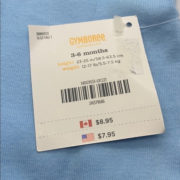- 2) Gymboree Blue long Sleeve Onsie 3-6 mo… - Picture 5 of 5